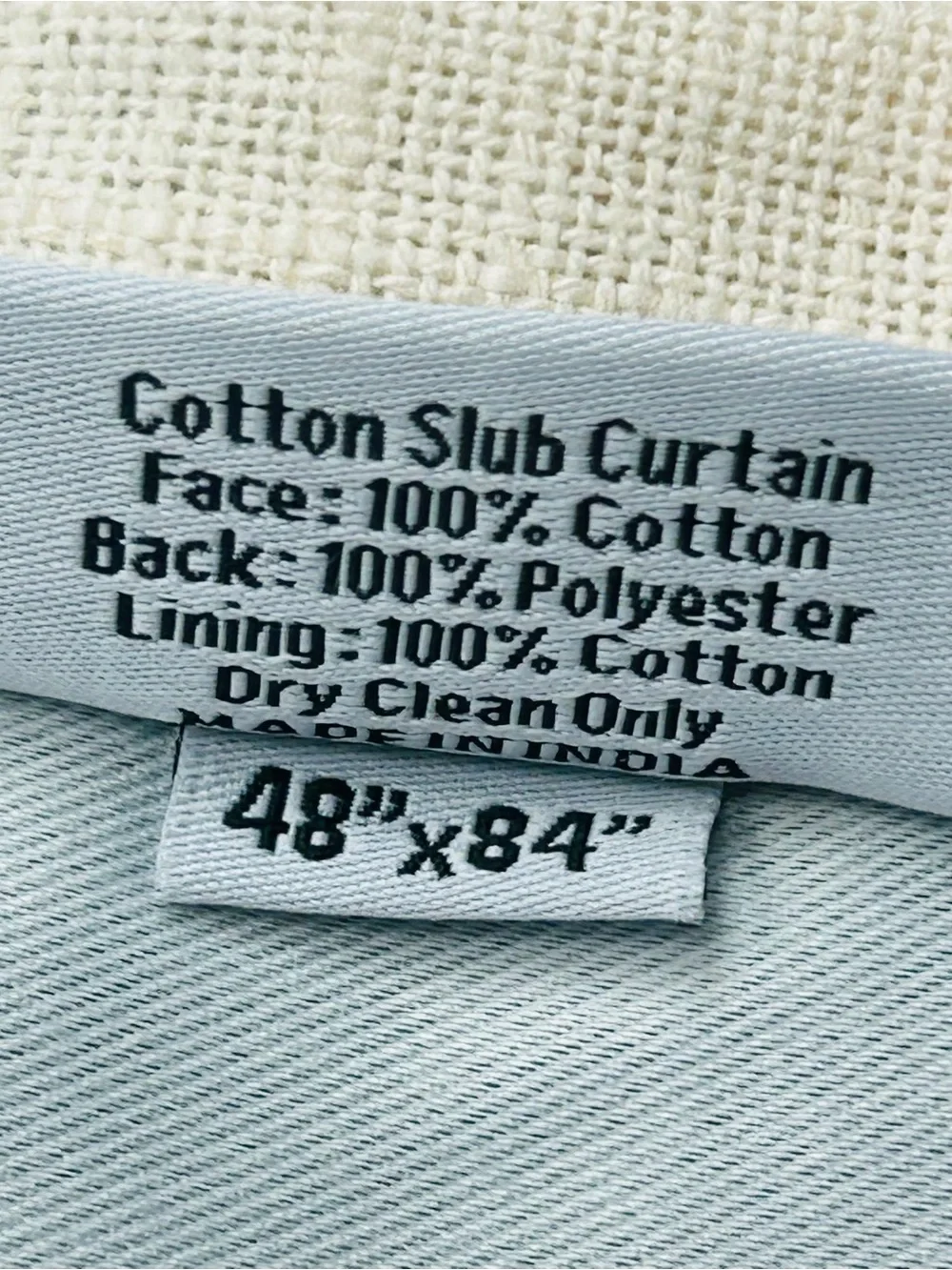 QUINCE Set Of 2 48x84 Cotton Slub Room Darkening Curtains Natural 0121